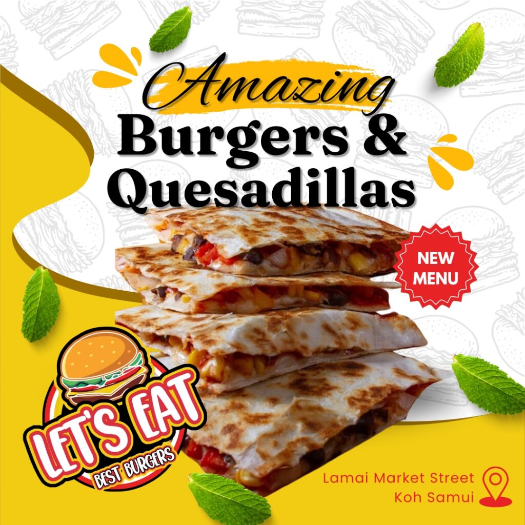 Burgers & Quesadillas